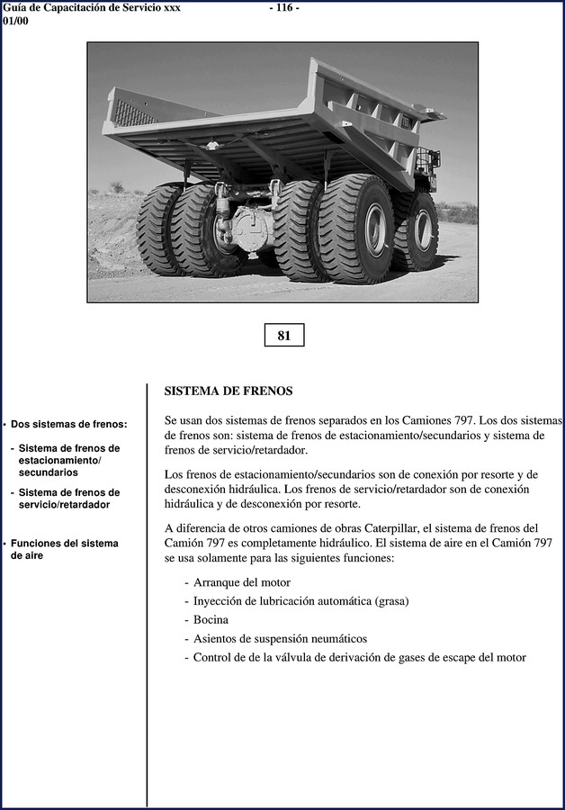Caterpillar 797 Training Manual cover - 61 pages OEM factory document