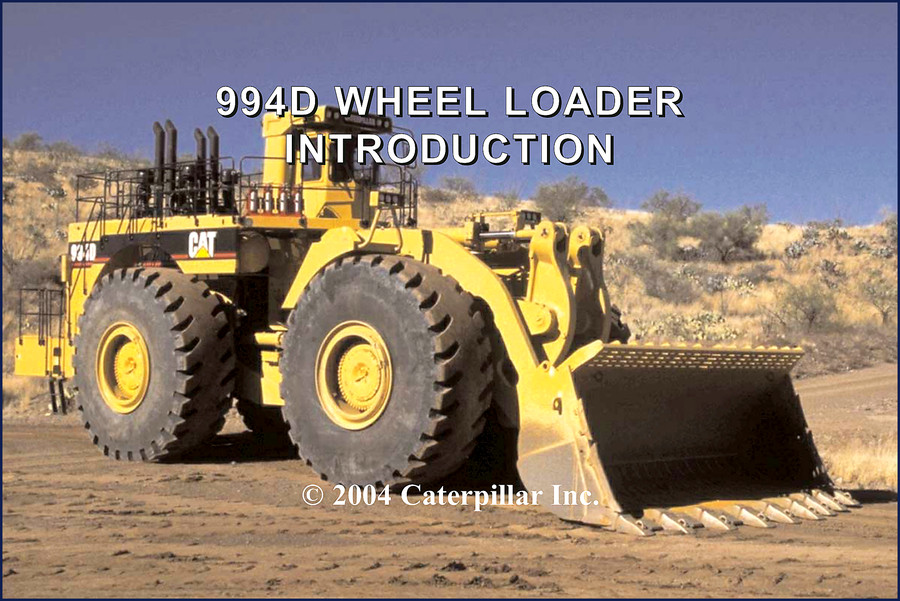2004 Caterpillar 994D Technical Manual cover showing wheel loader component diagrams