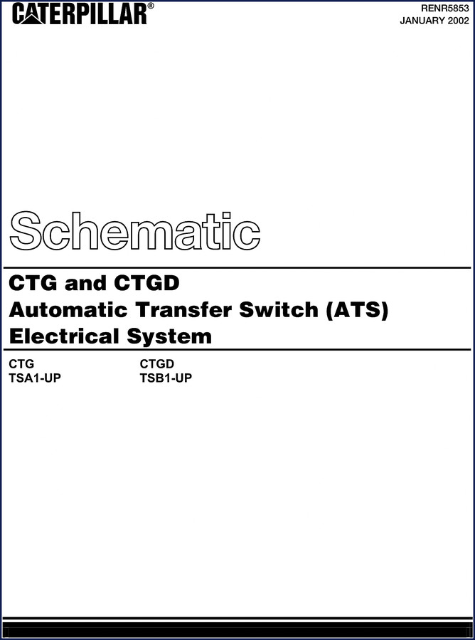 Caterpillar CTG CTGD 2002 Electrical Schematic factory manual cover