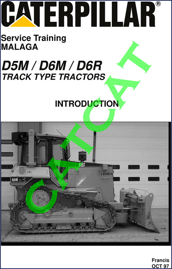Caterpillar D5M D6M D6R Track Type Tractors Training Manual 1997 cover page