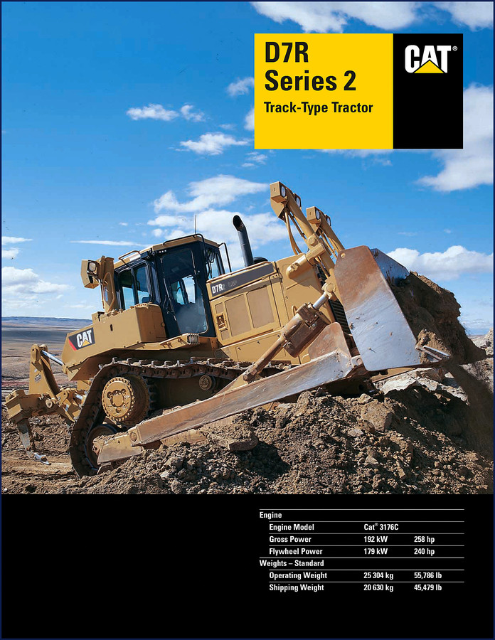 Caterpillar D7R Series 2 Technical Manual cover – factory service documentation for track-type tractor