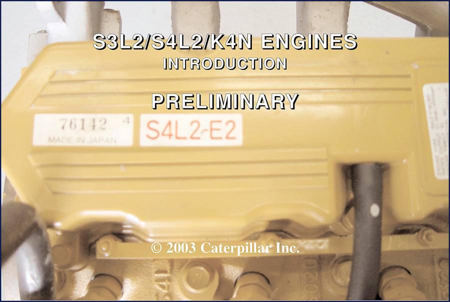 Caterpillar S3L2 S4L2 K4N 303CR 305CR 2003 training manual front cover