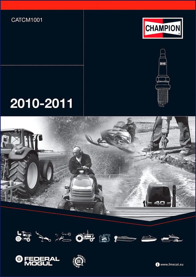 Champion Catcm1001 Technical Manual 2010-2011 spark plug catalog cover