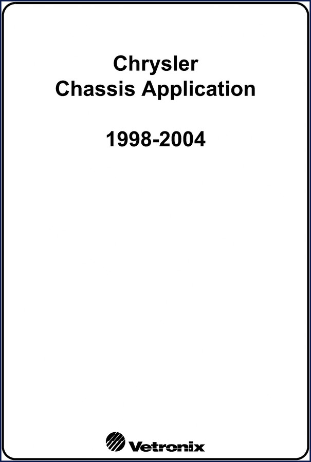 1998-2004 Chrysler Chassis Technical Manual cover page for diagnostic application