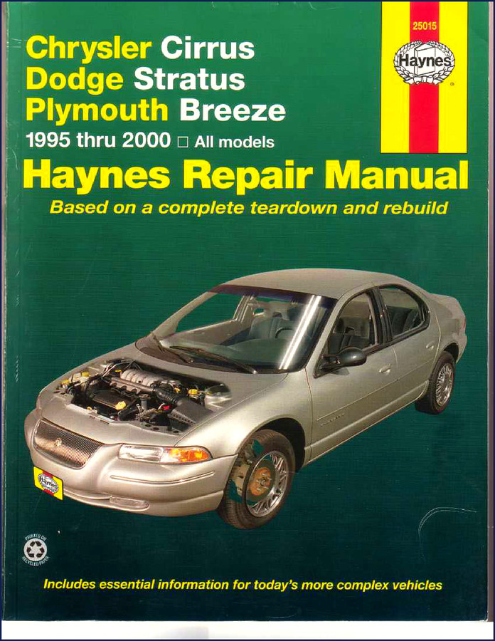 1995-2000 Chrysler Cirrus Stratus Breeze Haynes repair manual cover - 320 pages