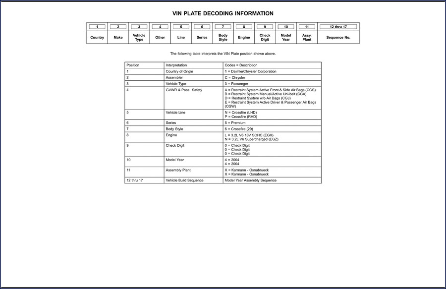 2004 Chrysler Crossfire Technical Manual cover - factory service document 259 pages