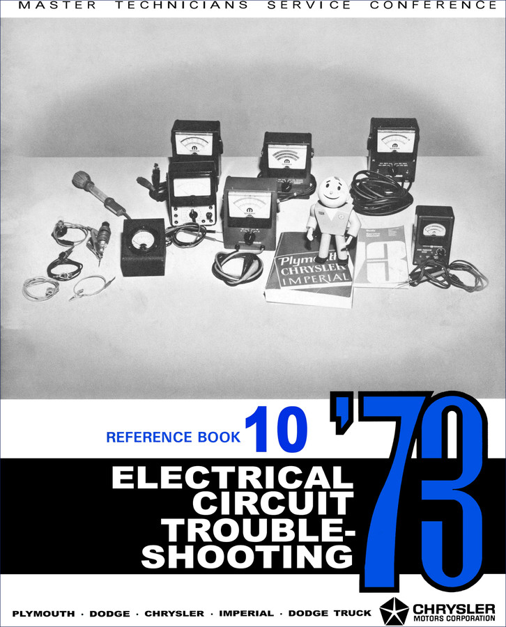 Chrysler Imperial Plymouth Dodge electrical troubleshooting manual cover - factory 1973 reference book