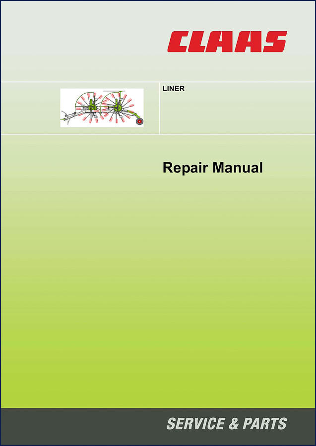 Claas LINER Repair Manual cover image 80 pages