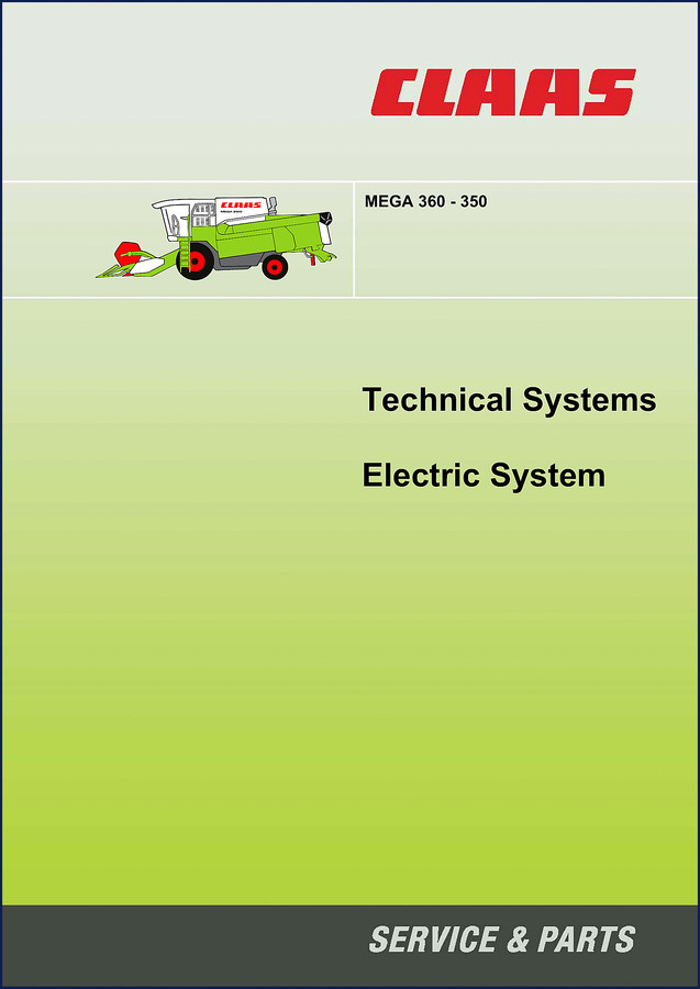 Claas MEGA 360 MEGA 350 electrical schematic manual cover
