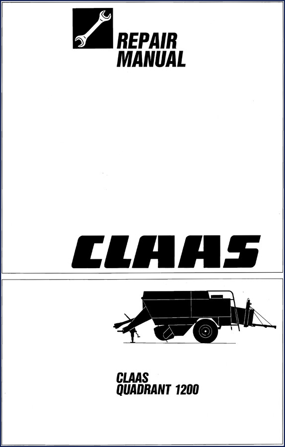 Claas Quadrant 1200 1993 repair manual cover page showing OEM factory print