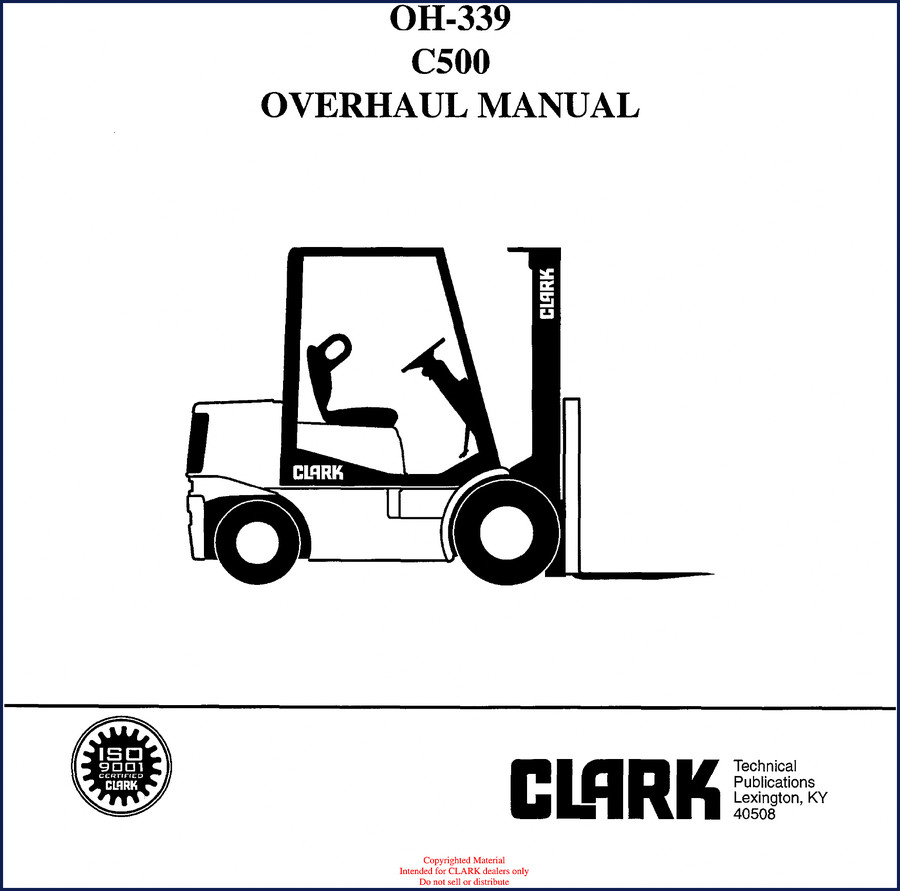 Clark-hurth C500 1983 Overhaul Manual cover - 640 pages OEM
