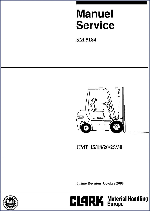 Clark-hurth CMP 15 service manual front cover 2000 edition, 468 pages, OEM factory document
