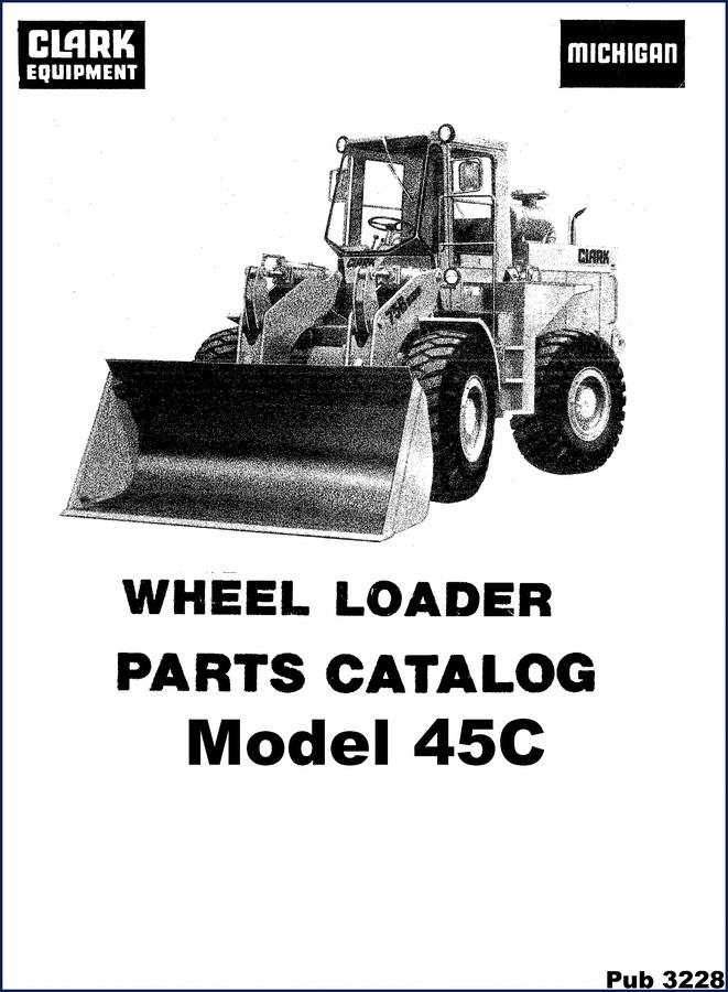 Clark Equipment 45C Parts Catalog cover – OEM factory manual, 496 pages