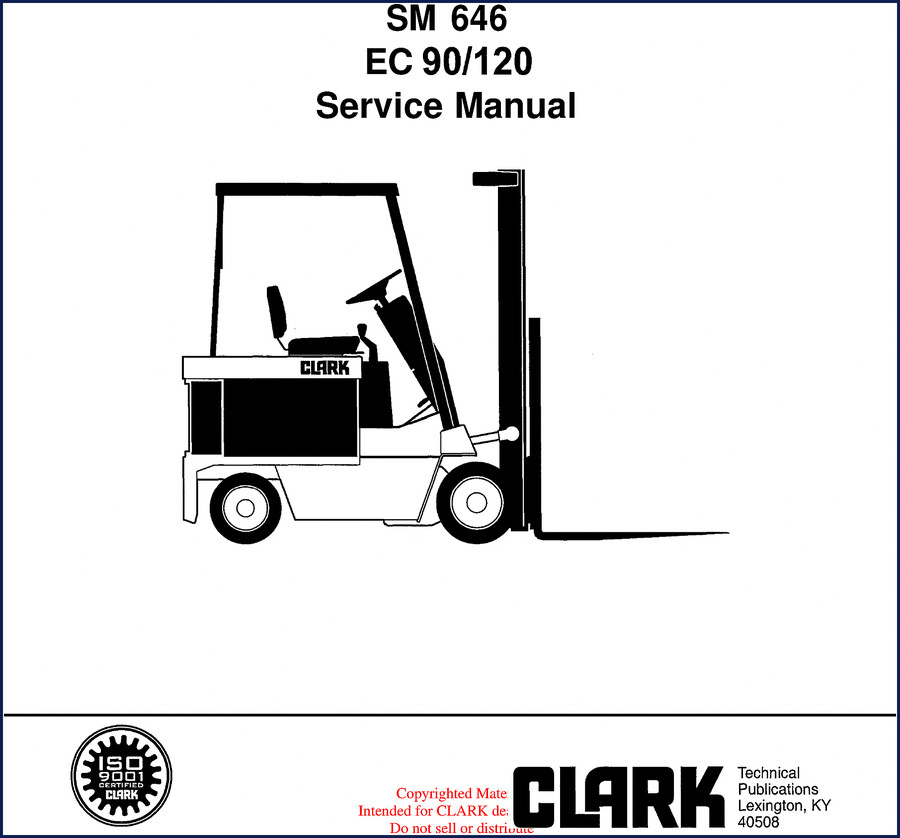 Clark-hurth 646, 90, 120 Service Manual cover – factory OEM 324-page document