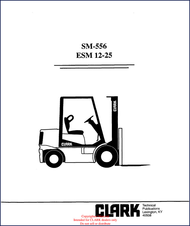 Clark-hurth 12 and 25 Technical Manual cover page - factory OEM service manual