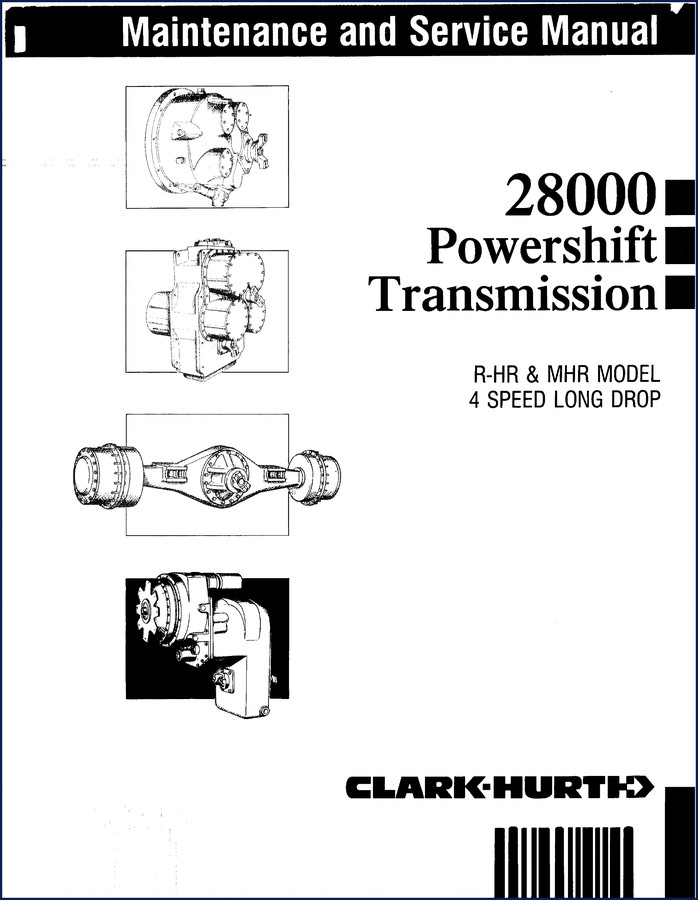 Clark-hurth 28000 Powershift Transmission Service Manual cover