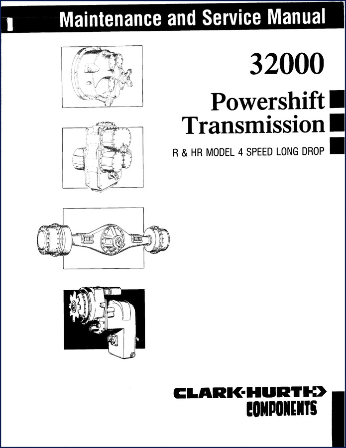 Clark-hurth 32000 Service Manual cover – factory OEM document for powershift transmission