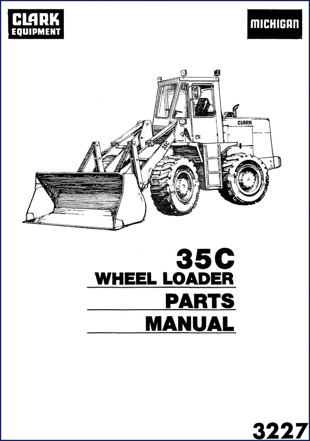 Clark-hurth 35C Wheel Loader Parts Catalog cover – factory OEM manual, 374 pages