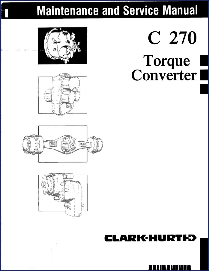 Clark-hurth C 270 Service Manual cover – 46-page OEM torque converter manual