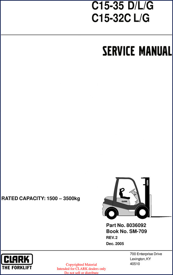 Clark-hurth C15-32C, C15-35 2005 Service Manual cover