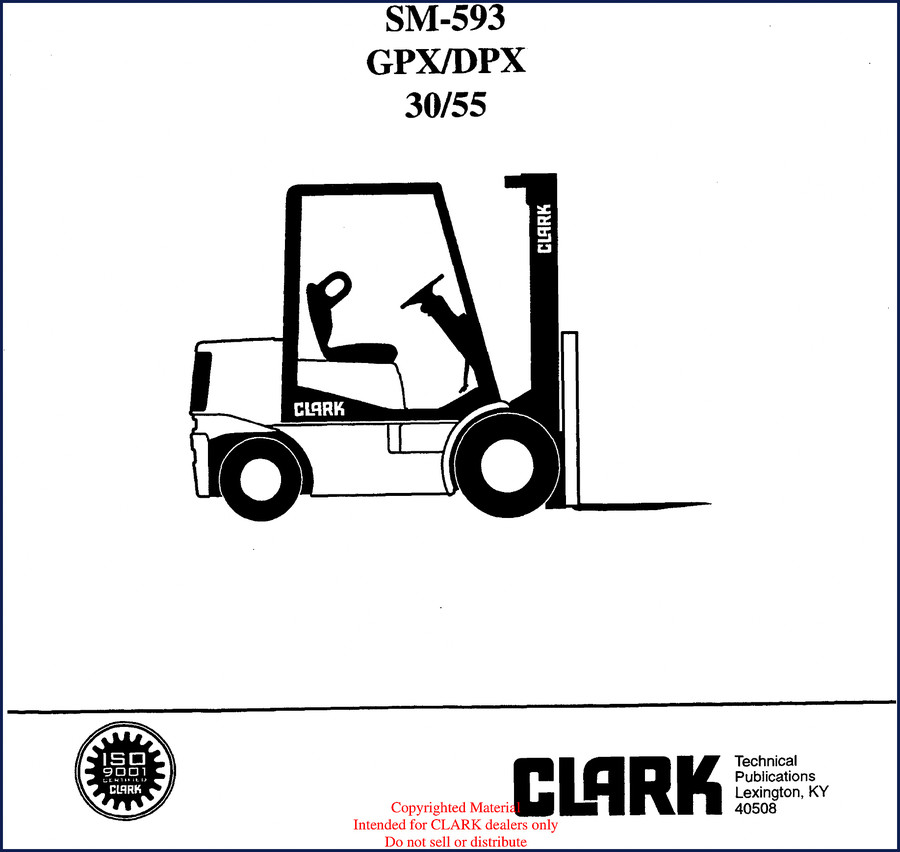Clark-hurth GPX DPX Service Manual cover - 602 pages OEM shop manual