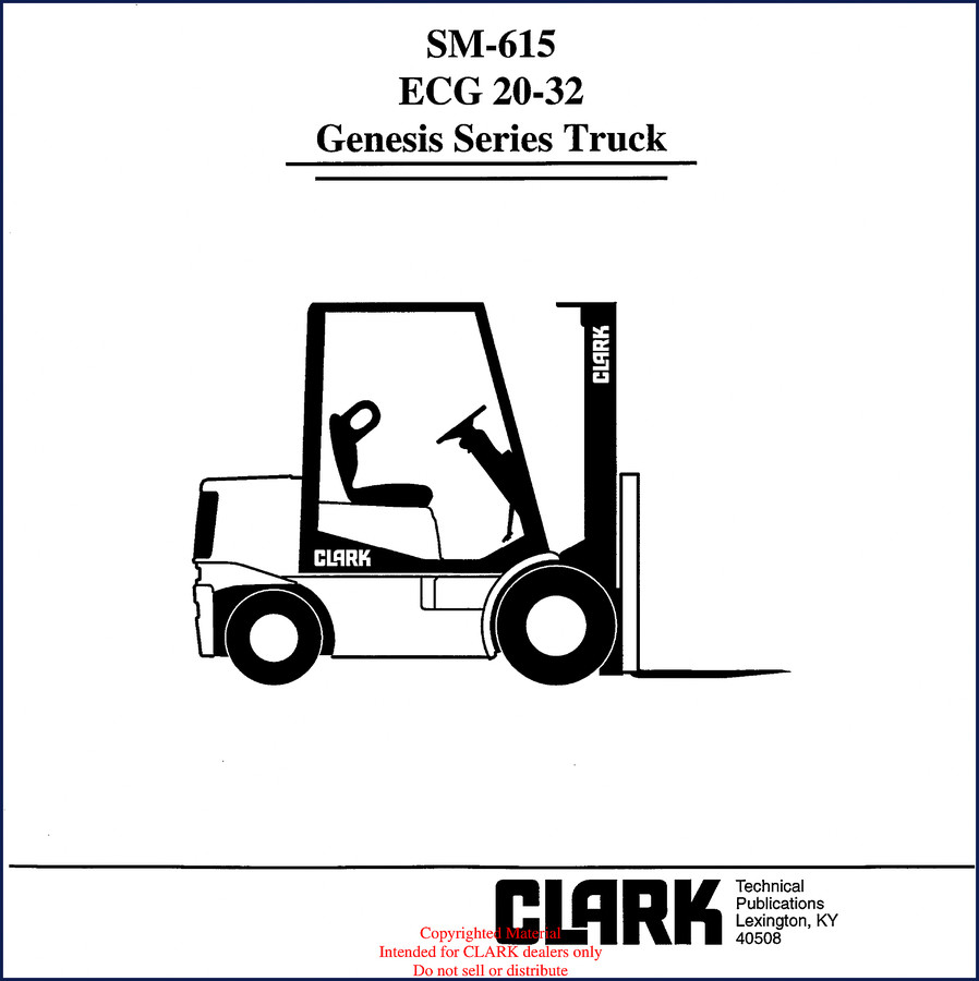 Clark-Hurth ECG 30 1996 factory service manual cover – OEM dealers-only document