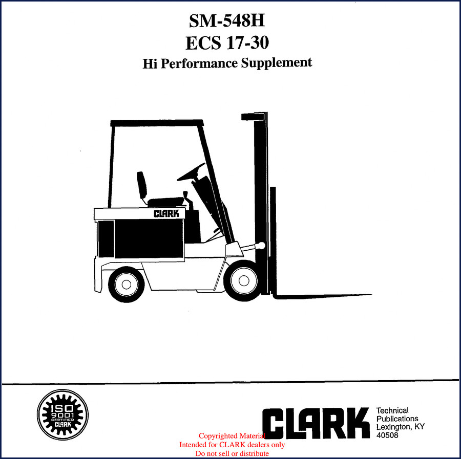Clark-hurth SM-548H and ECS 17-30 Technical Manual cover, factory OEM document with 431 pages