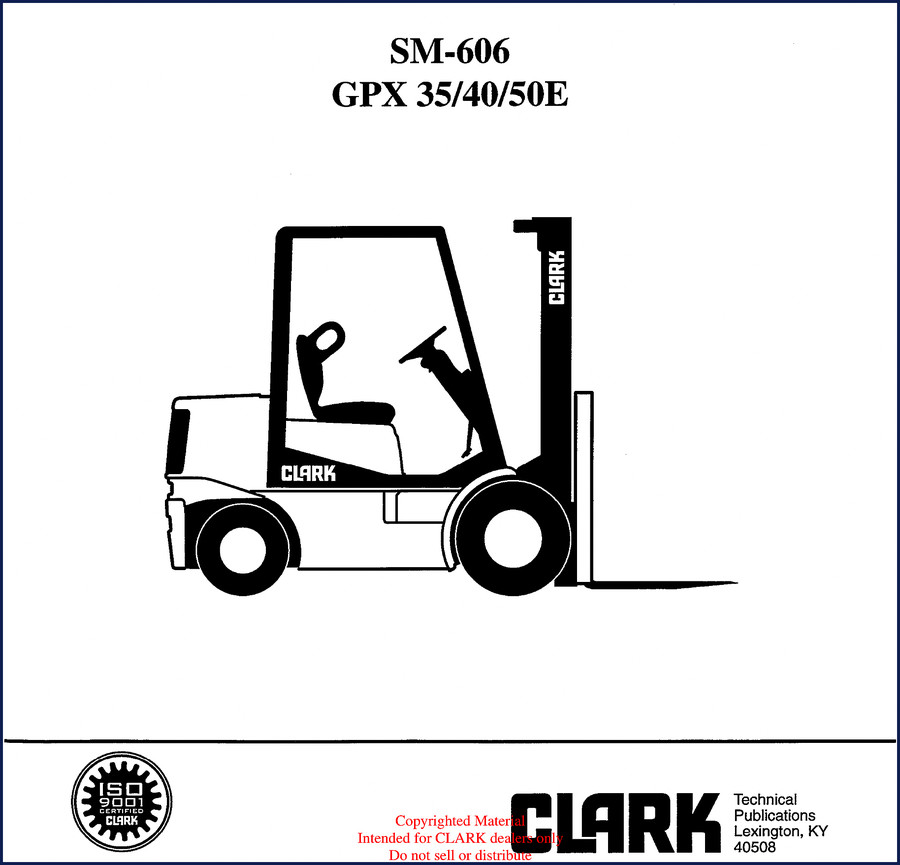 Clark-hurth GPX 50E Service Manual – 411 pages OEM factory service manual cover