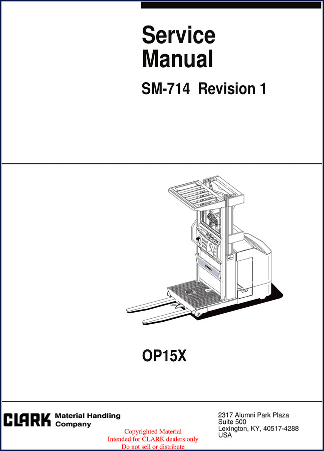 Clark-hurth OP15X Service Manual – 528-page OEM factory document front cover