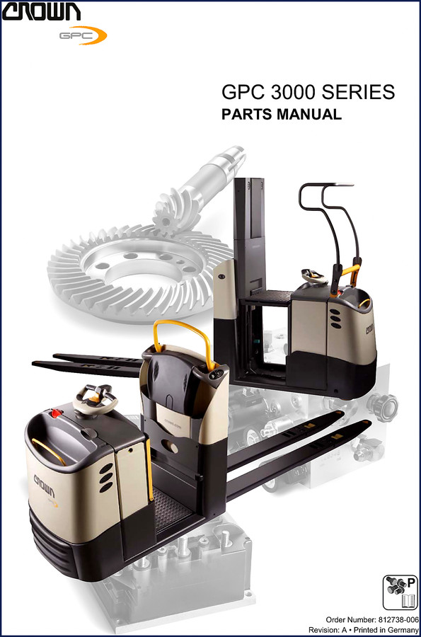 Crown GPC 3000 Parts Catalog factory OEM manual cover photo