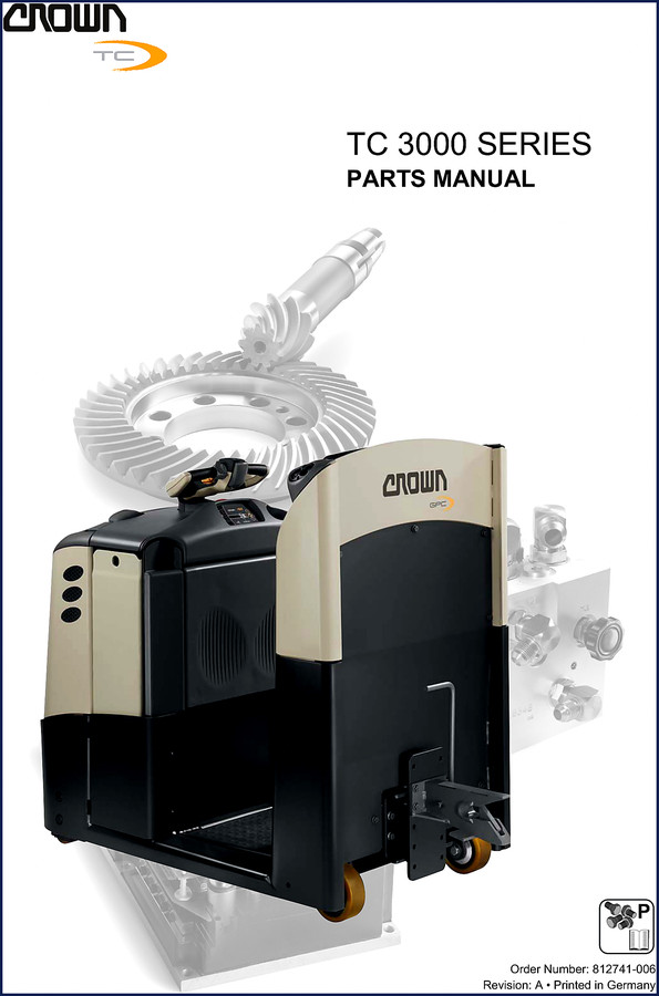 Crown TC 3000 GPC Parts Catalog cover - 86 pages OEM factory manual
