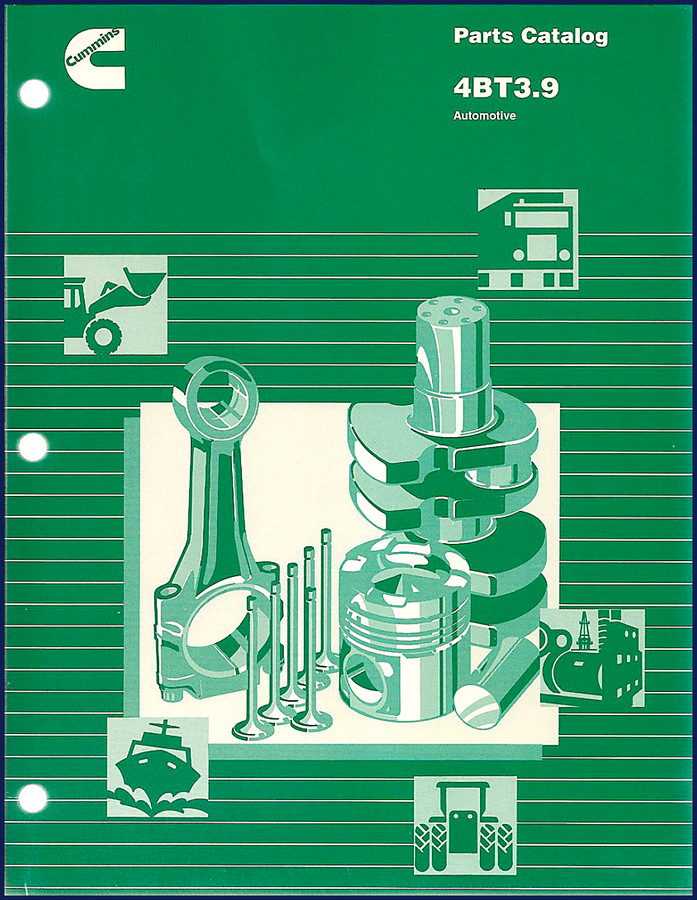 Cummins 4BT3.9 Parts Catalog – factory OEM manual cover for 4BT3.9 engine