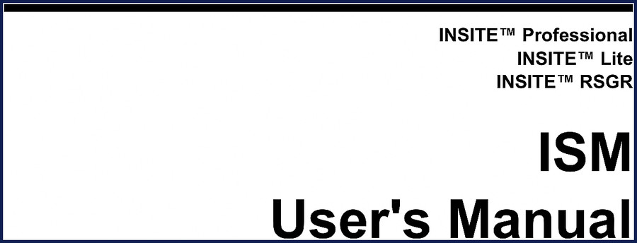 Cummins ISM INSITE User Manual cover - 224 pages factory OEM documentation
