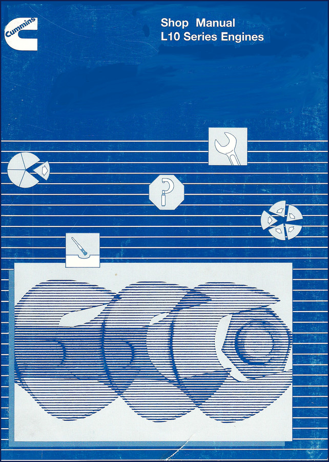 Cummins L10 Workshop Manual 558 pages diesel engine shop manual cover