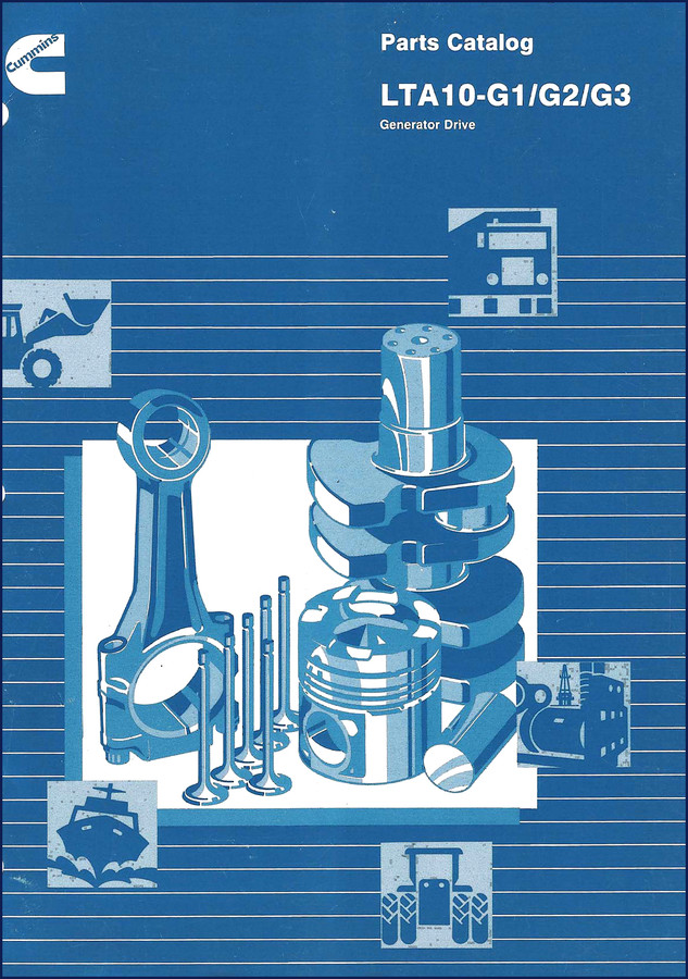 Cummins LTA10-G1, G2, G3 Parts Catalog OEM factory manual cover