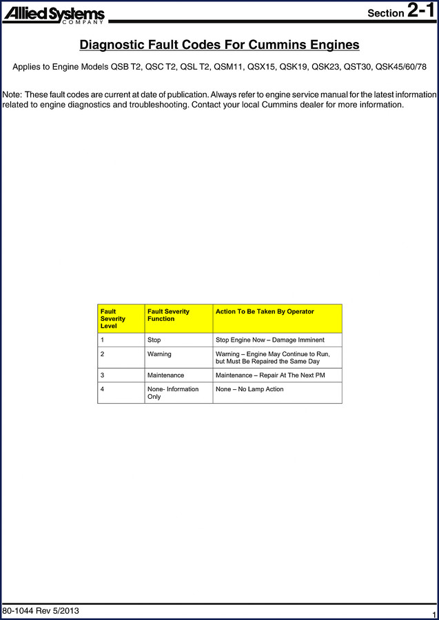 Cummins QSX15 diagnostics manual cover page showing engine model and 2013 publication year