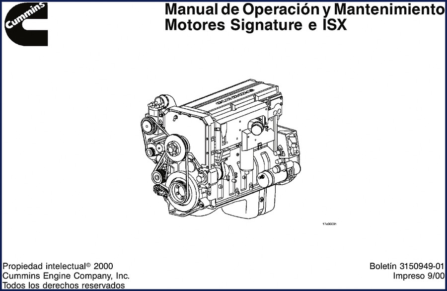 2001 Cummins Signature ISX QSX15 diagnostics manual cover