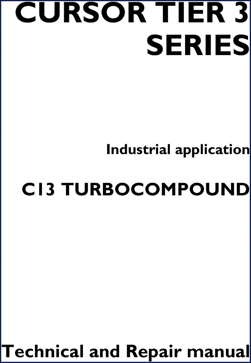 Cursor C13 Technical Manual cover – 166-page factory repair manual for turbocompound engines