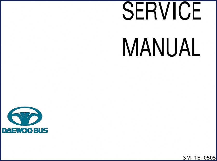 Daewoo BUS 21612 Service Manual cover – OEM factory document 329 pages