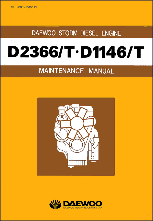 Daewoo D1146 diesel engine service manual cover - 196 pages OEM factory documentation