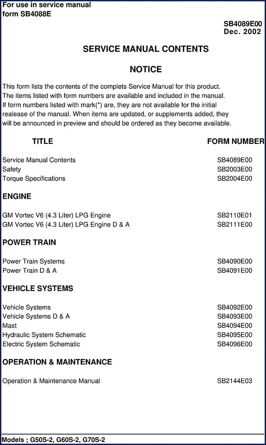 Daewoo G50S-2 2002 Service Manual cover - OEM factory document