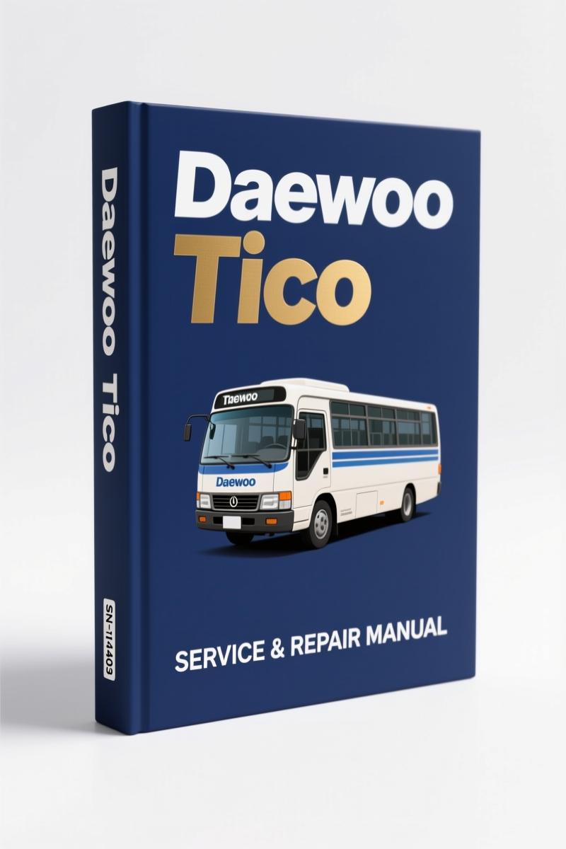 Daewoo Tico Technical Manual cover – 343 page factory OEM service document