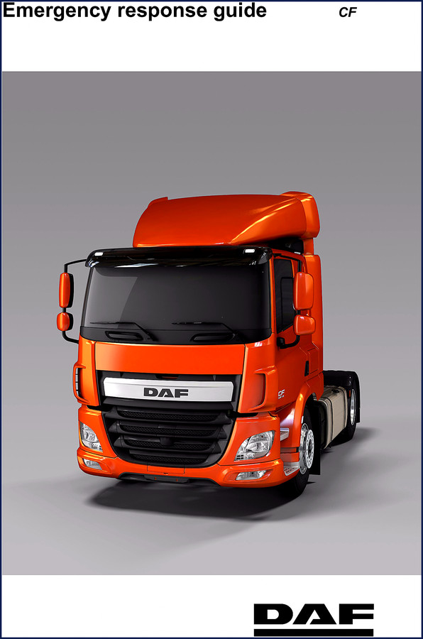 DAF CF 2014 Technical Manual cover - Emergency Response Guide for truck rescue and service