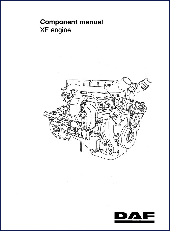 DAF XF Technical Manual – 262-page OEM shop document for engine and chassis systems