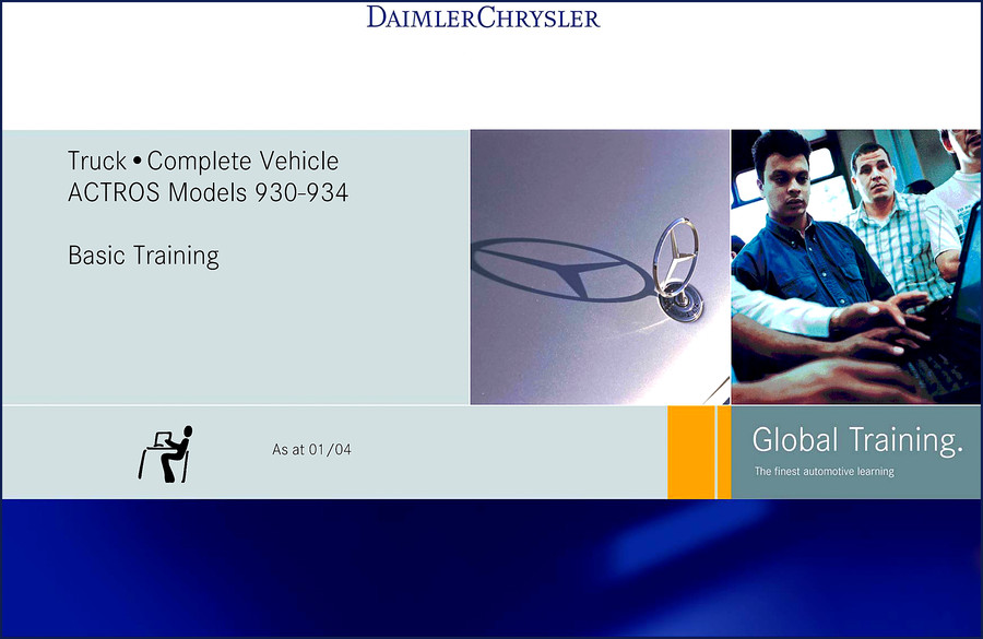 Daimlerchrysler ACTROS 930 and ACTROS 934 2004 Training Manual cover – 224 pages OEM document