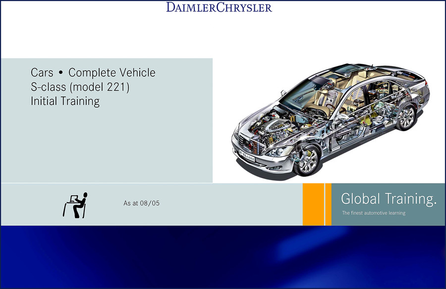 Daimlerchrysler S-class Training Manual Section Body – 2005 Model 221, 178 pages, OEM training document