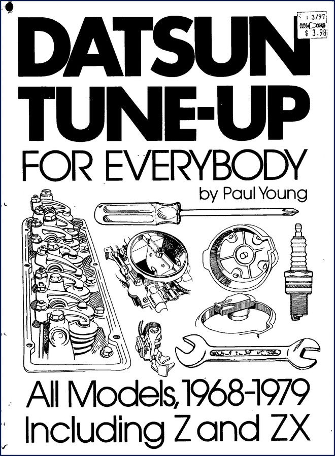 Datsun Z and ZX 1997 Repair Manual cover image showing a Datsun Z car and title Datsun Tune-Up for Everybody