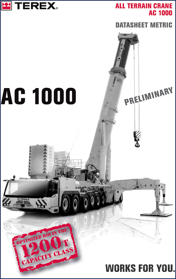 Terex Demag AC 1000 Technical Manual cover – OEM factory specifications document