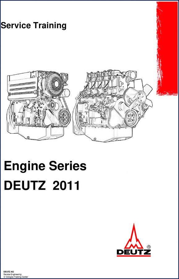 Deutz 2011 Training Manual cover - 62 page factory service training document