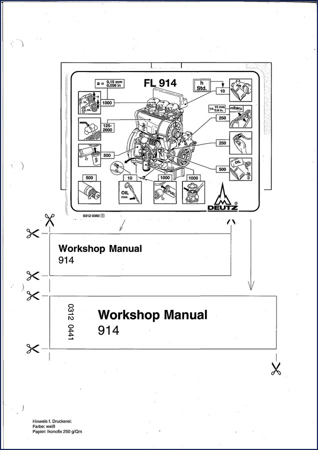 Deutz 914 Workshop Manual cover – 333 pages OEM factory shop manual